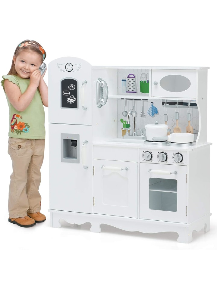 COSTWAY Spielküche ab 3 Jahren in Weiß günstig kaufen 80 x 30 cm