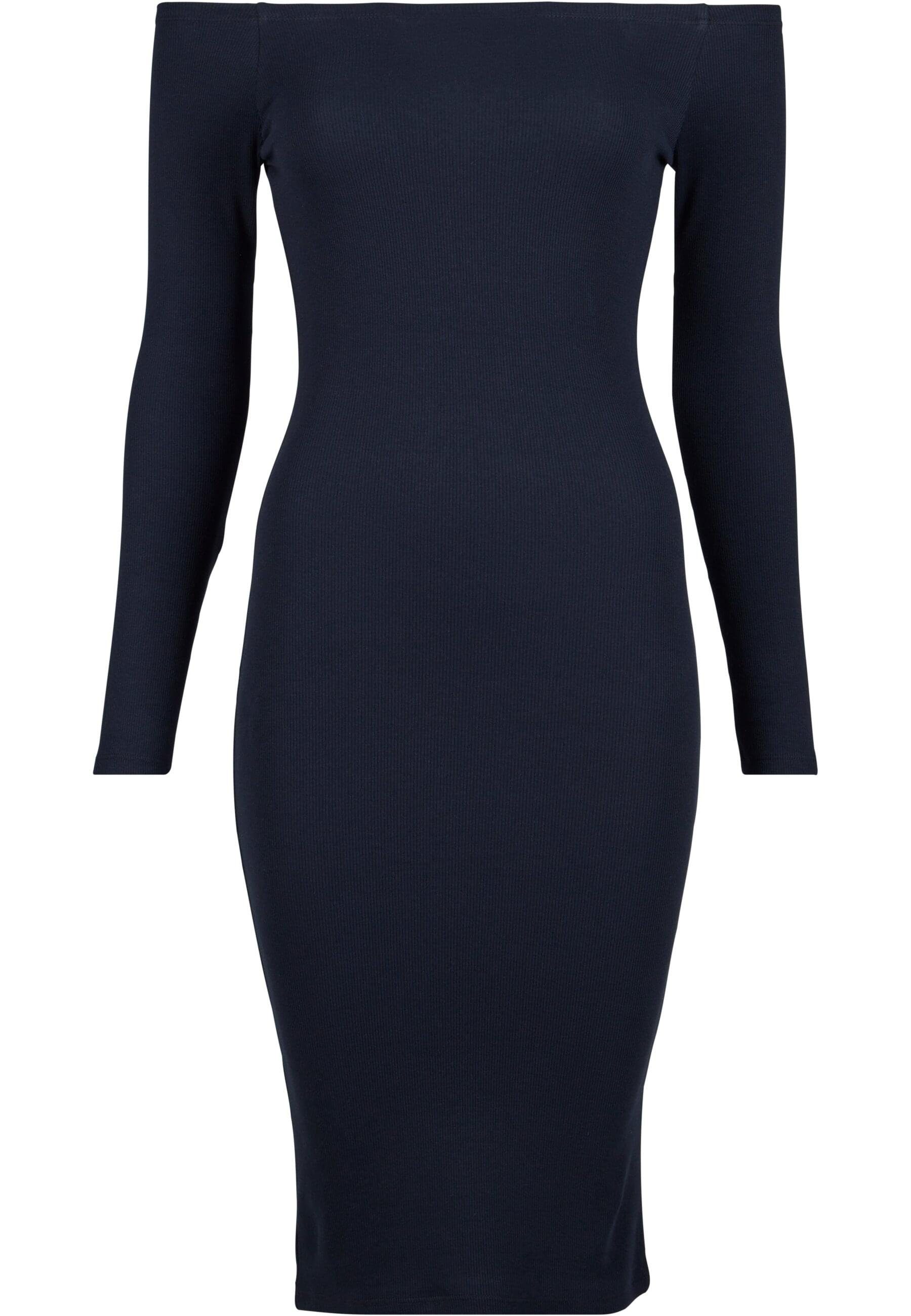 URBAN CLASSICS Stillkleid Damen Ladies Off Shoulder Longsleeve Rib Dress (1-tlg)
