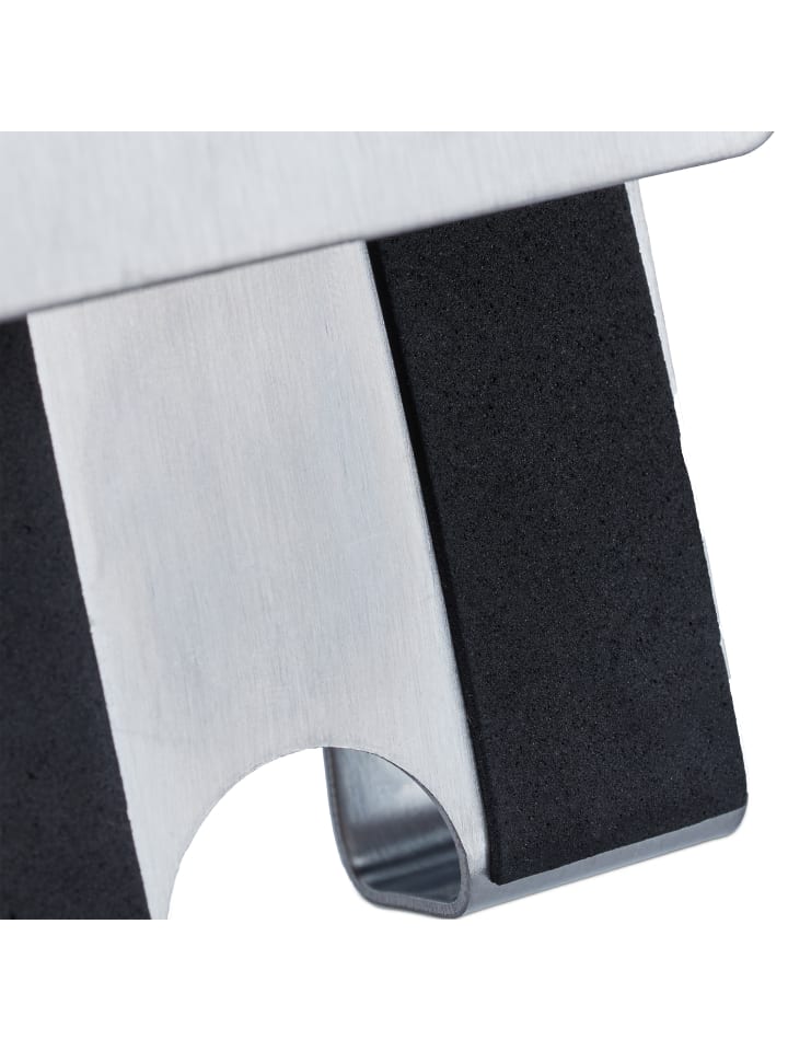 relaxdays 4er-Set: Türhaken in Silber günstig kaufen onesize