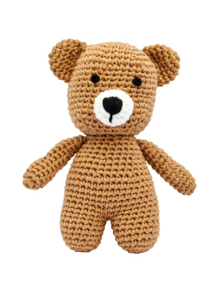 miniHeld Handgestrickter Bär gehäkelt aus Baumwolle Spielzeug 15 cm 0 Monate günstig kaufen onesize