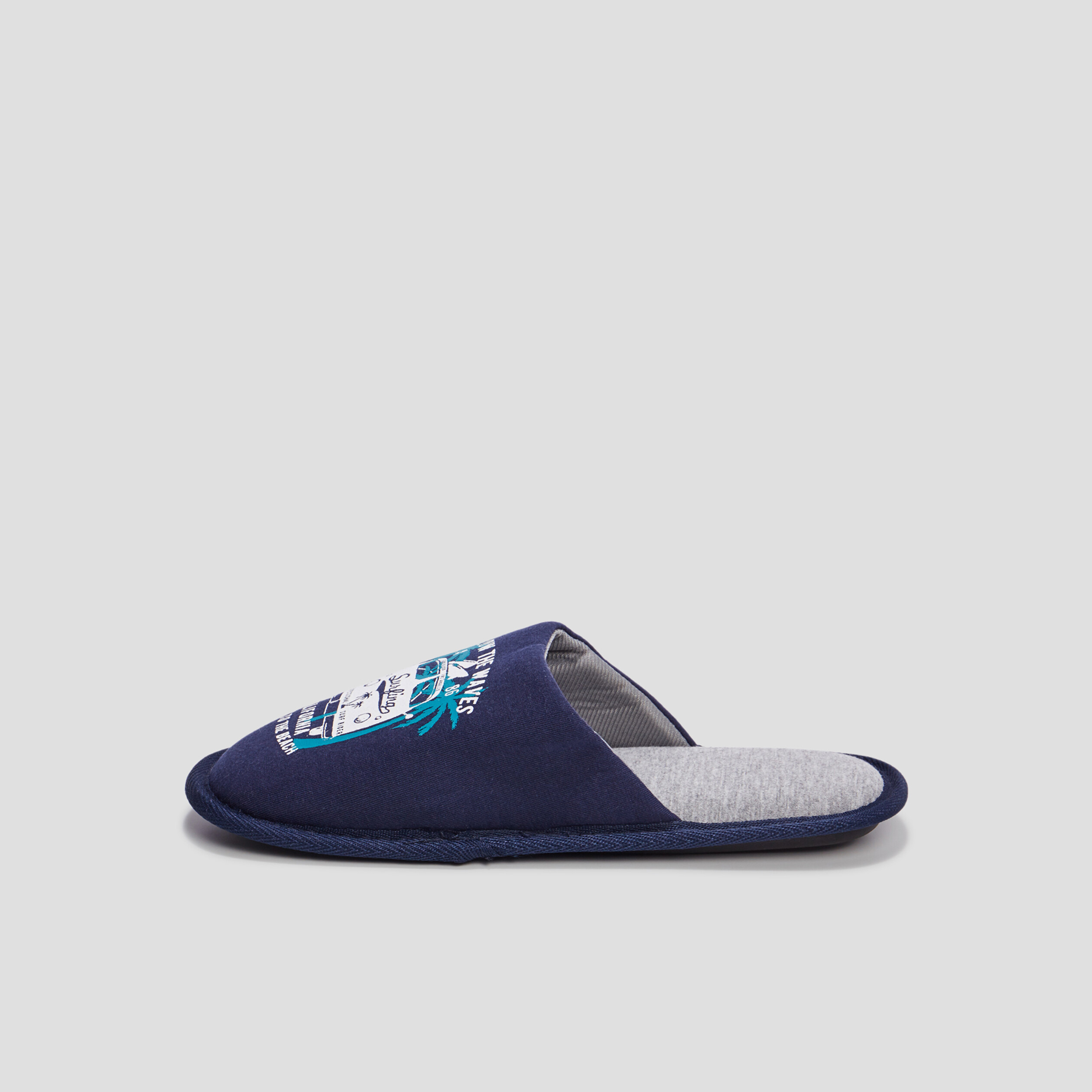 Chaussons mules surf bleu homme | La Halle