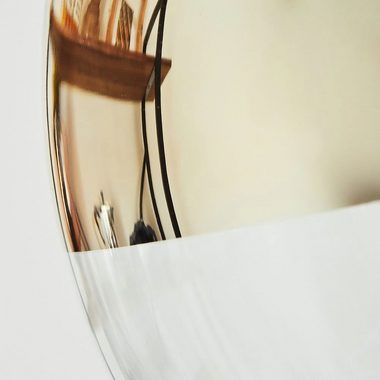 hofstein Hängeleuchte Arola 3-flammige Deckenlampe aus Metall in Gold, ohne Leuchtmittel, Moderner Look Pendellampe mit Glasschirm in Gold. 1xE27