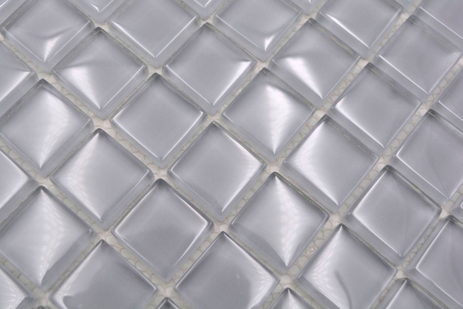 Mosani Mosaikfliesen Glasmosaik Mosaikfliesen grau hellgrau anthrazit Poolmosaik