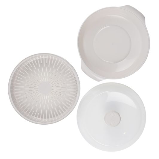 Aparat de gătit cu abur dublu pentru cuptorul cu microunde