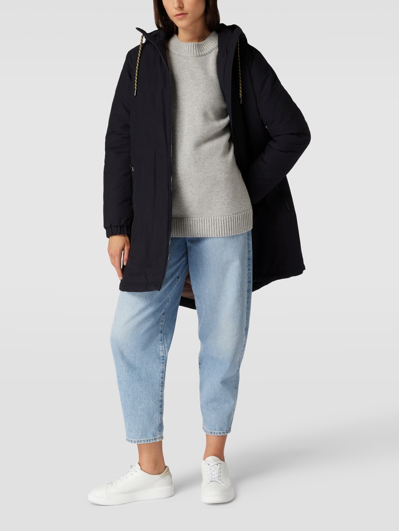Parka mit Kapuze mit Tunnelzug in marineblau
