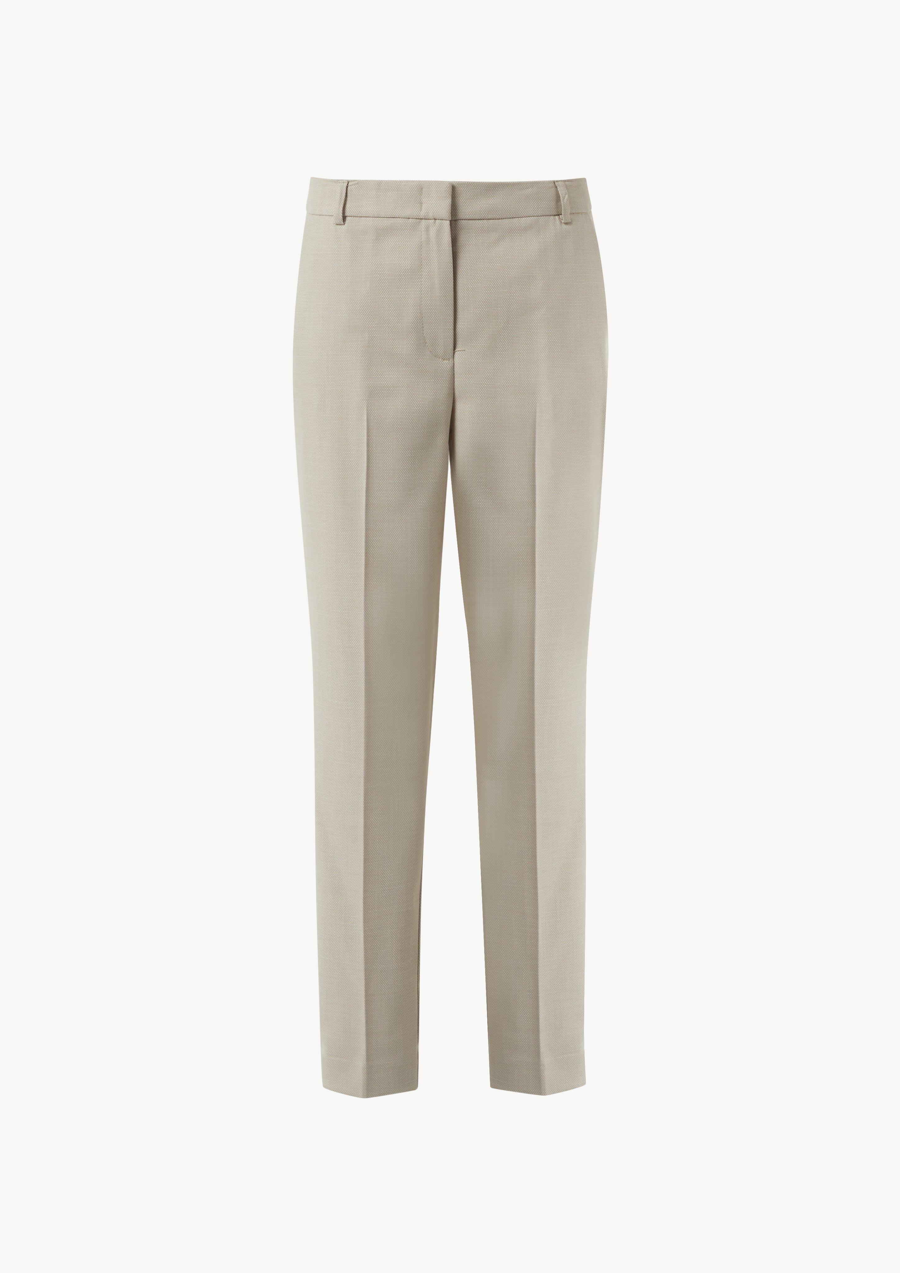 Cigarette-Pants mit Bügelfalten - sandfarben