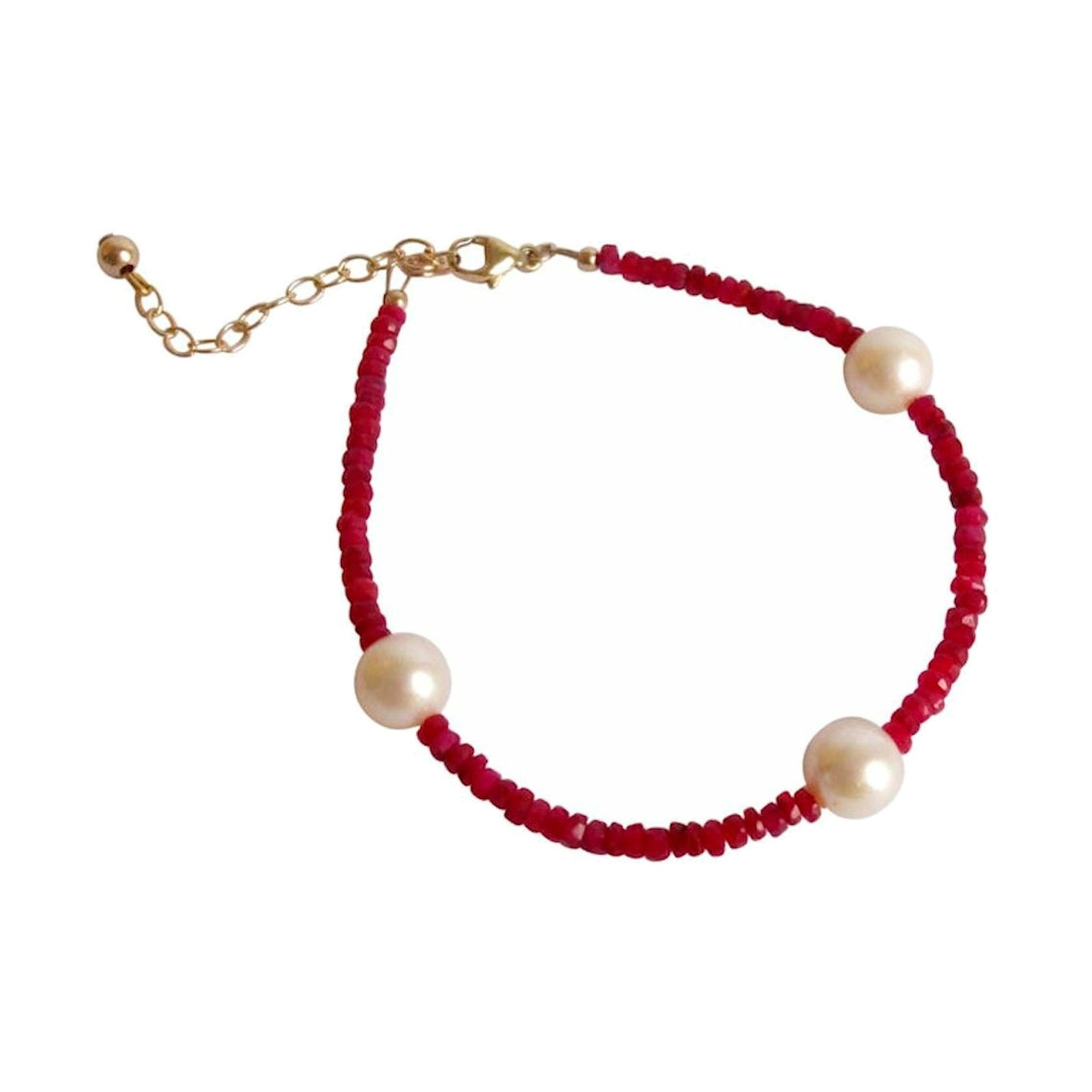 Armband 'Rubin - Perle'