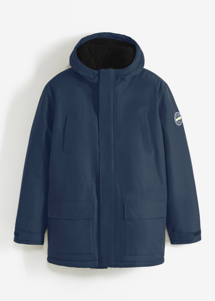 Hybrid-Thermo-Parka mit Teddyfutter
