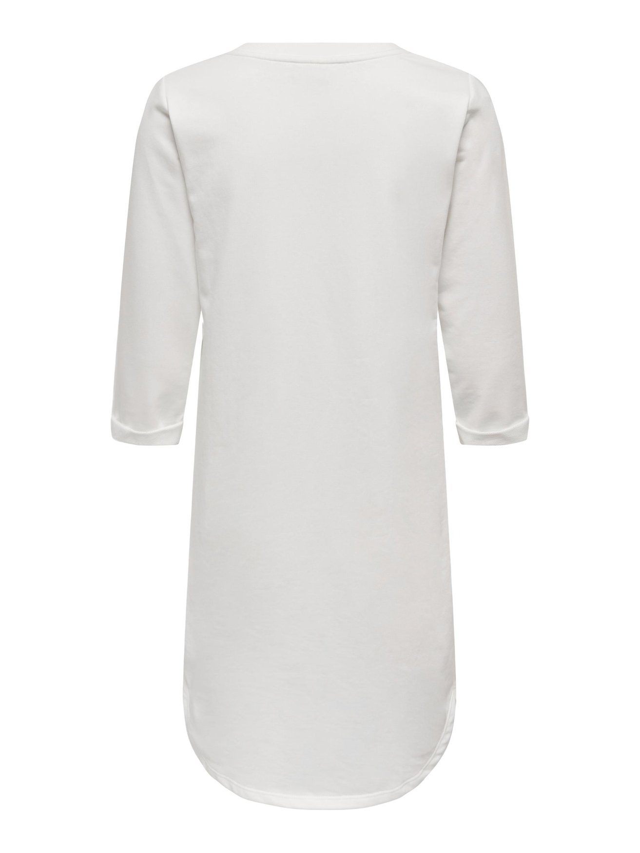 JACQUELINE de YONG Shirtkleid Sweat Kleid Rundhals 3/4 Arm JDYIVY (knielang) 5608 in Weiß-3