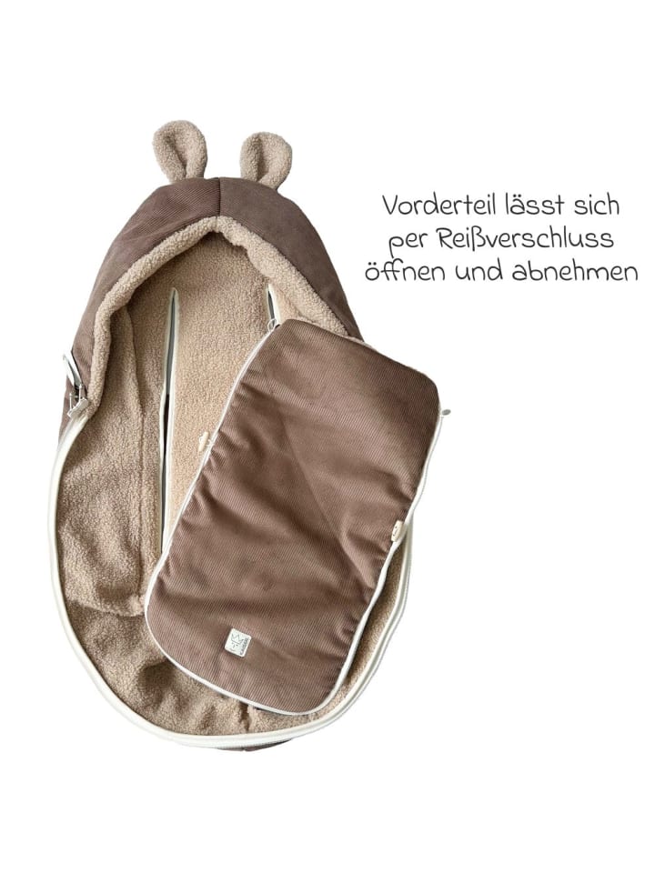 Kaiser Fleece-Fußsack Hima für Babyschalen & Babywannen in braun günstig kaufen onesize