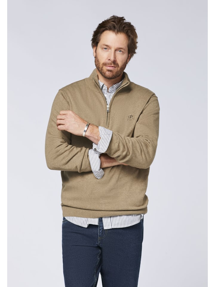 Polo Sylt Strickpullover in Grau günstig kaufen