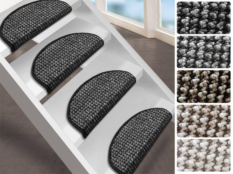 Floordirekt Step Stufenmatte Grandeur Polypropylen, Filz Anthrazit 560 x 190 mm
