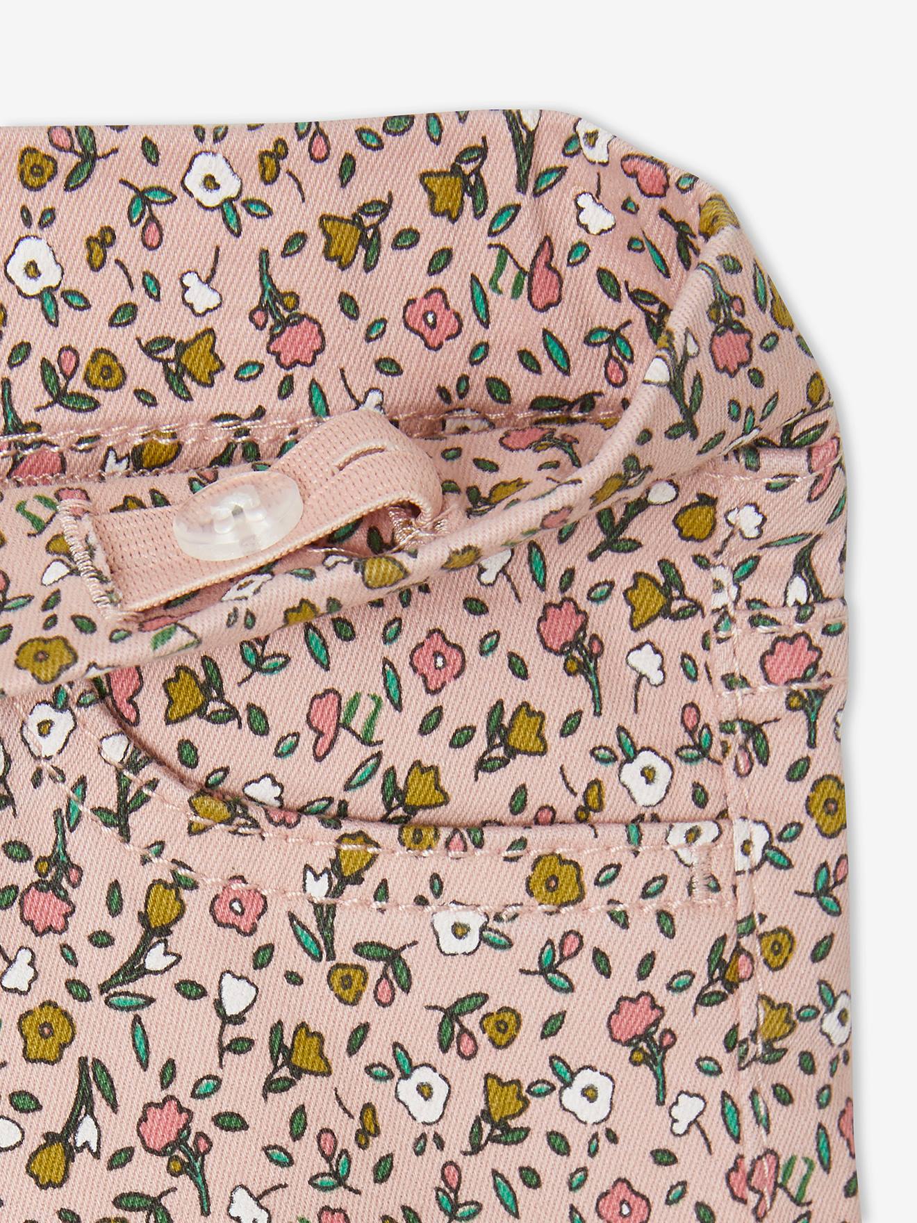 Short tregging imprimé fleurs fille rose blush imprimé