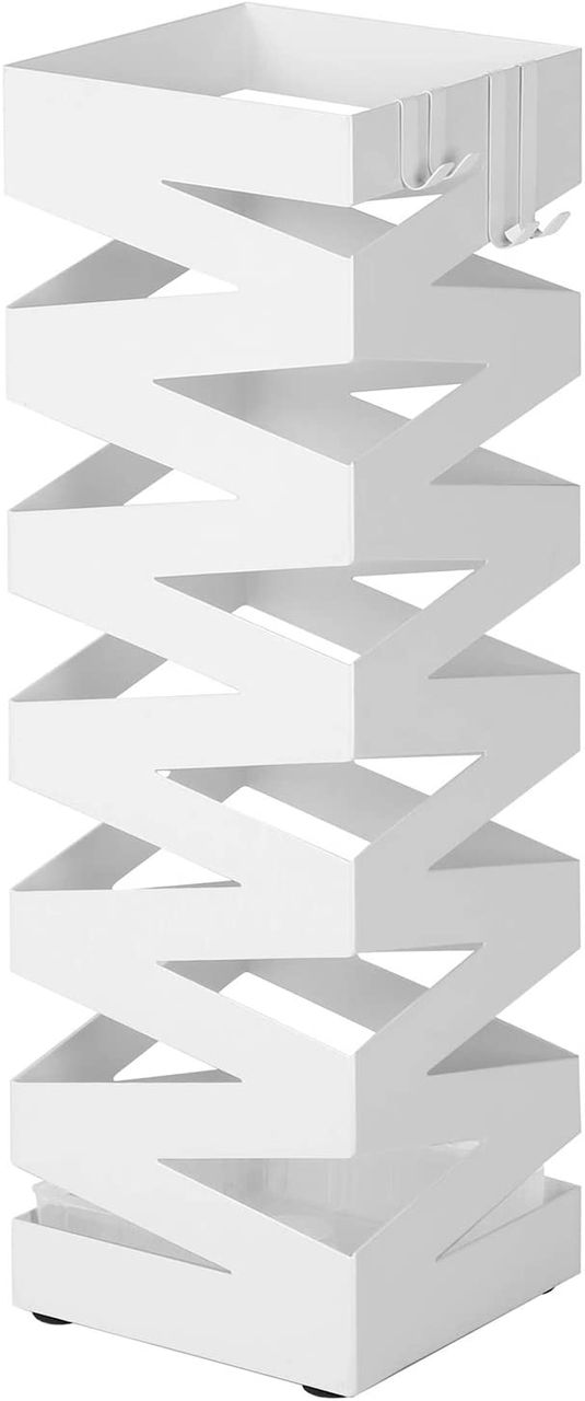 Songmics Regenschirmhalter, 15.5x15.5x49cm, Weiß