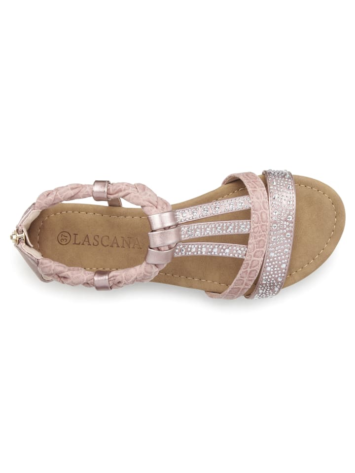LASCANA Sandale in rose günstig kaufen