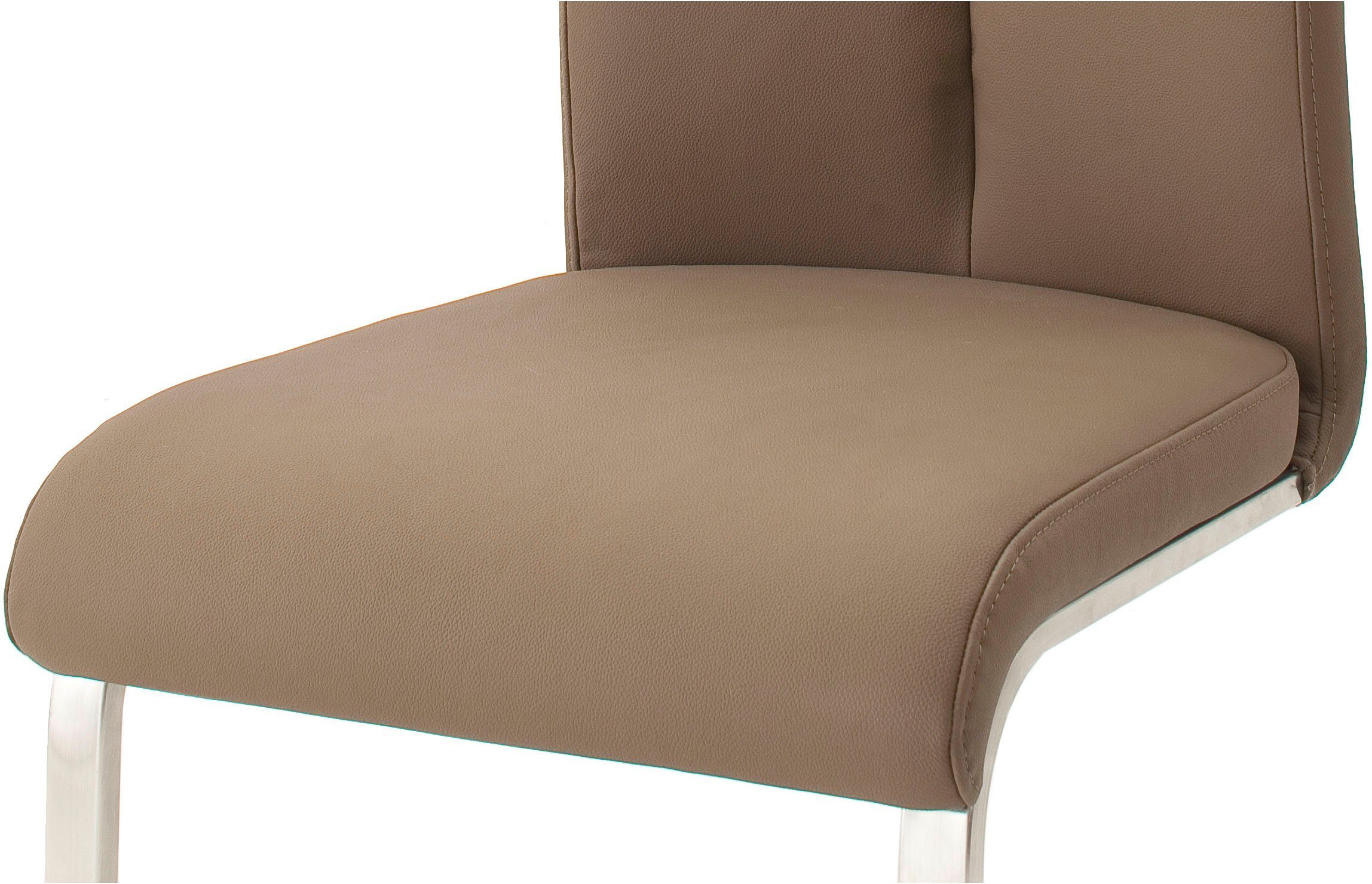 MCA furniture Freischwinger Artos (Set, 2 St), Stuhl mit Echtlederbezug, bis 140 Kg belastbar