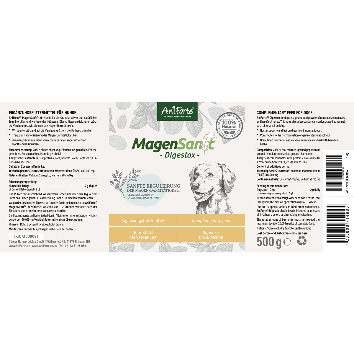 Aniforte Ergänzungsfutter & Aufzucht Aniforte MagenSanft 500 g
