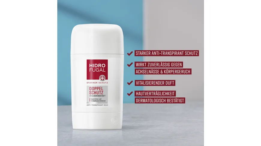 HIDROFUGAL Deostick Doppel Schutz Anti-Transpirant 50 ml