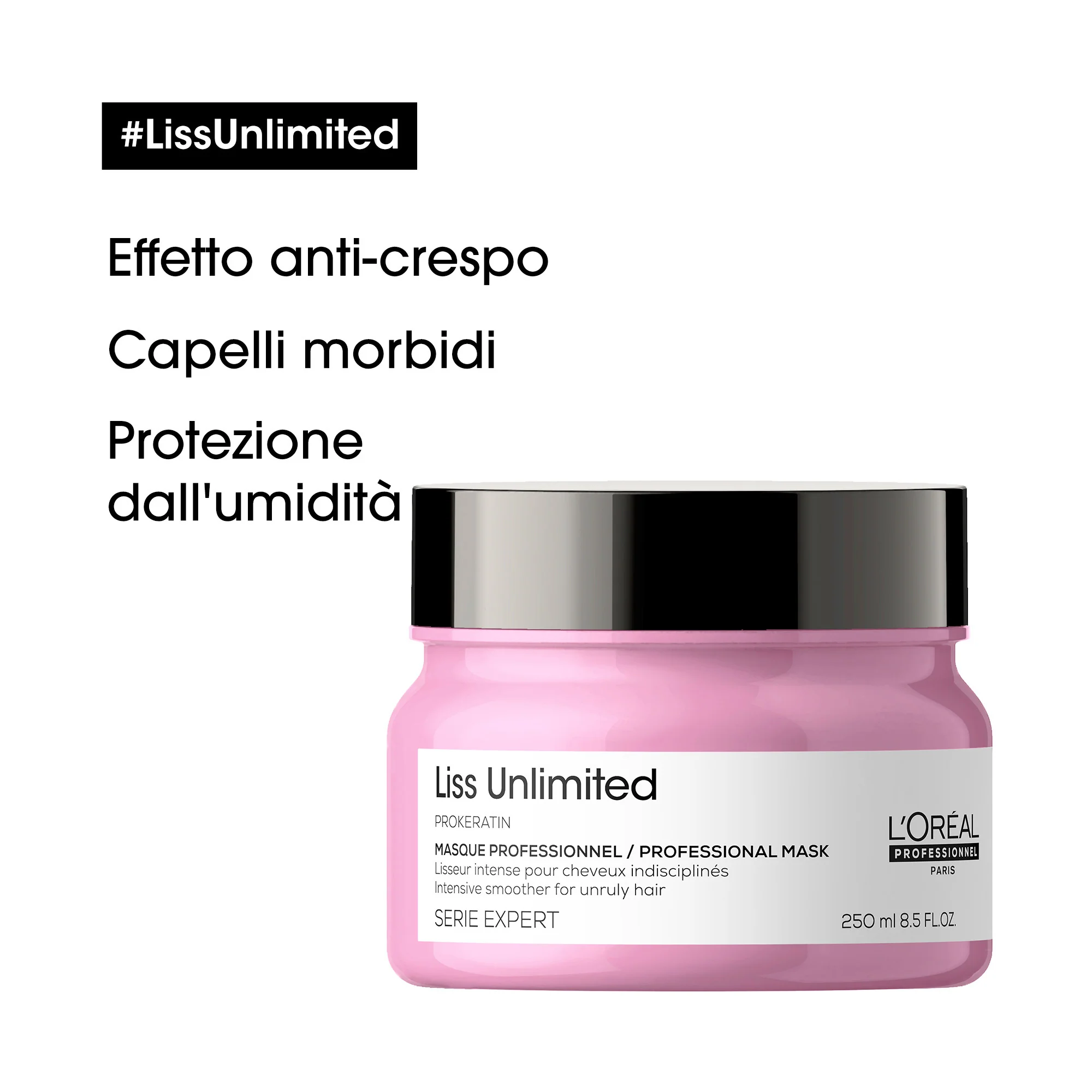 SÉRIE EXPERT Nova Máscara Liss Unlimited - Máscara capilar disciplinadora/antifrizz