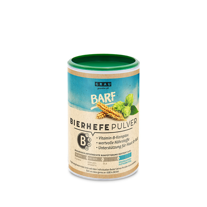 GRAU BARF/ Frostfutter GRAU Bierhefe Pulver 150 g