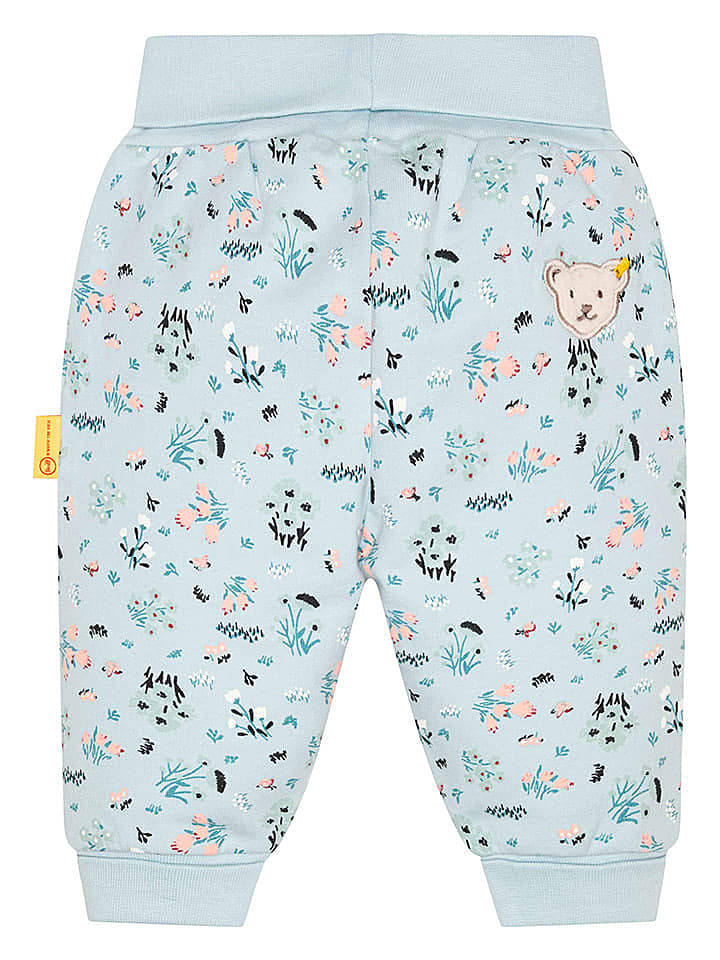 Steiff Sweathose in Hellblau/ Schwarz/ Beige günstig kaufen 80