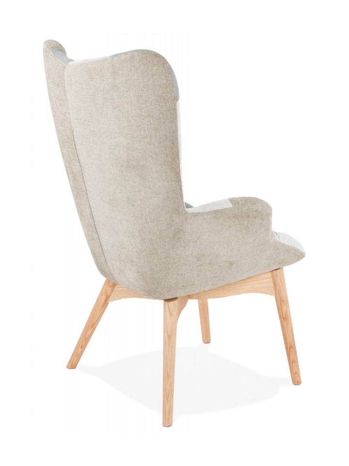 KADIMA DESIGN Lounge Stuhl DAMIAN | Patchwork Sessel mit Eichenholz Beinen günstig kaufen onesize