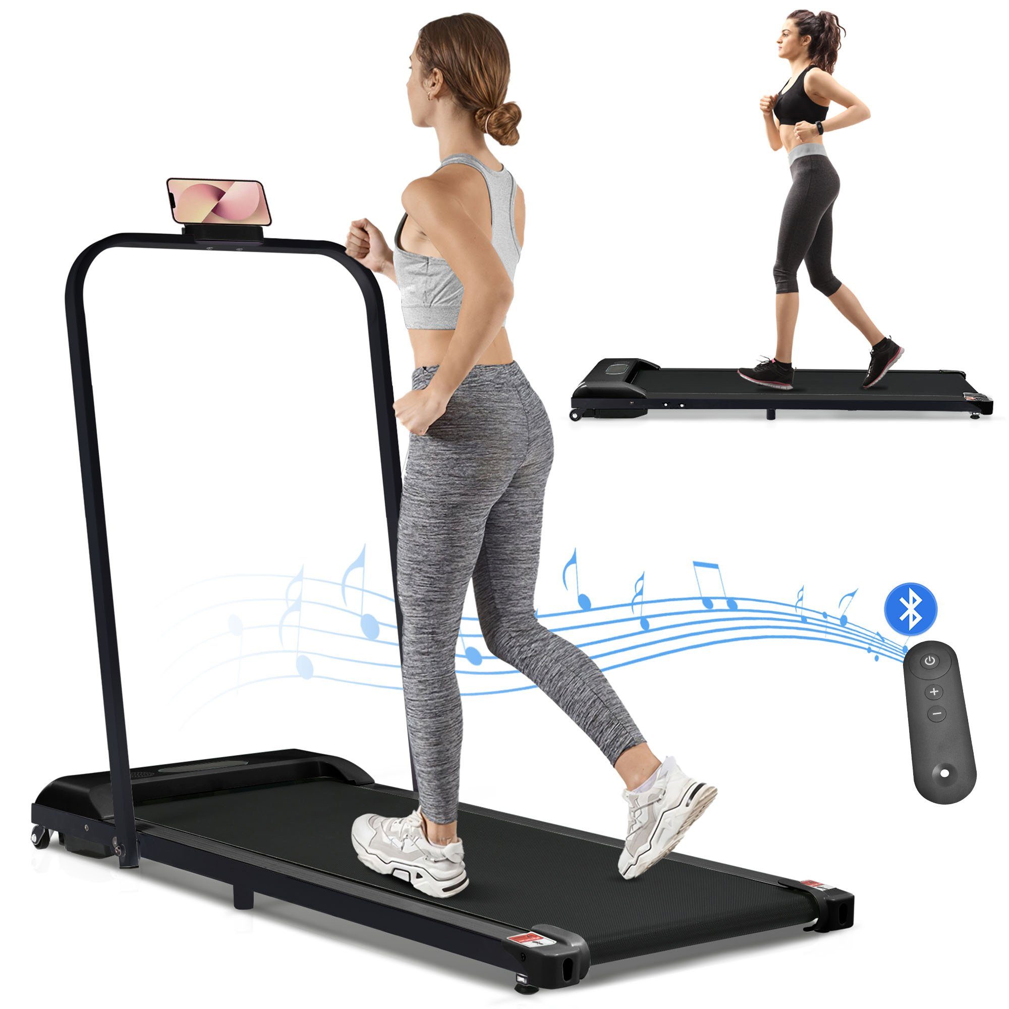 ombar Laufband Klappbar Laufband für Zuhause, Walking Pad, LED Display, Laufmaschine für Fitness mit Bluetooth Lautsprecher