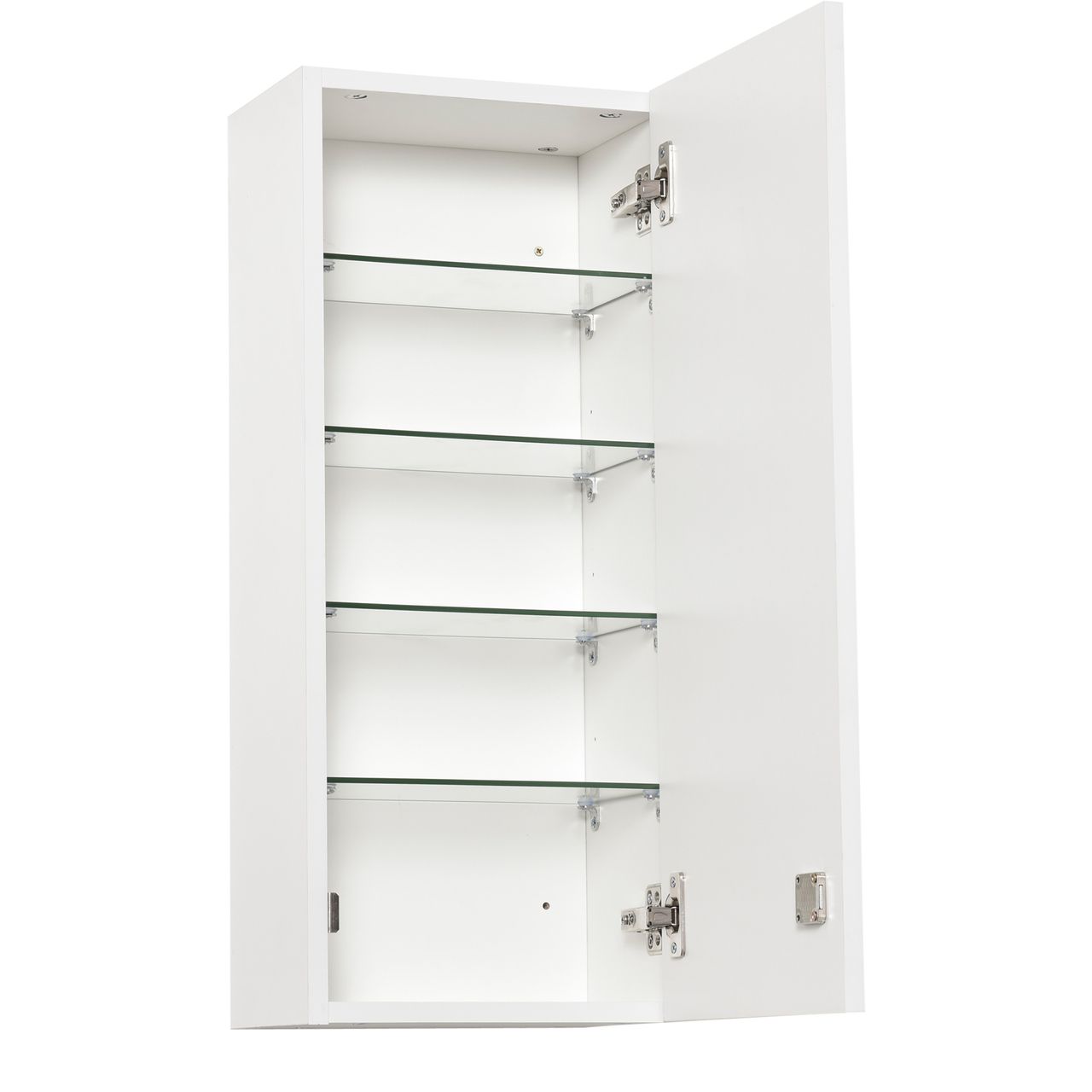 kleankin Medizinschrank Arzneischrank Wandschrank Hängeschrank mit verstellbarer Ablage Erste-Hilfe-Kreuz abschließbar für Badezimmer Küche Flur Weiß 30x20x70 cm