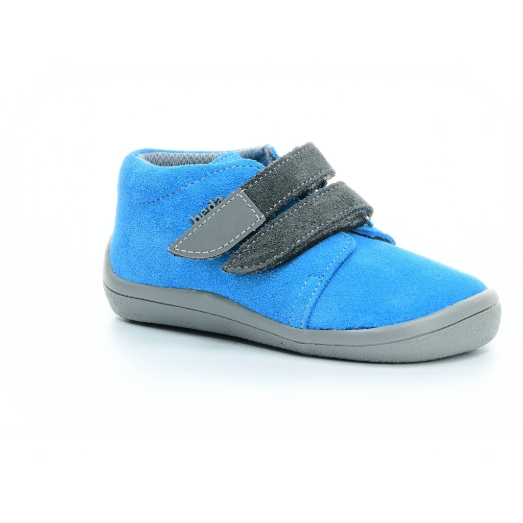 Beda Tom mit Membran (BF 0001/W/M/FW) blaue Barfuß-Stiefeletten