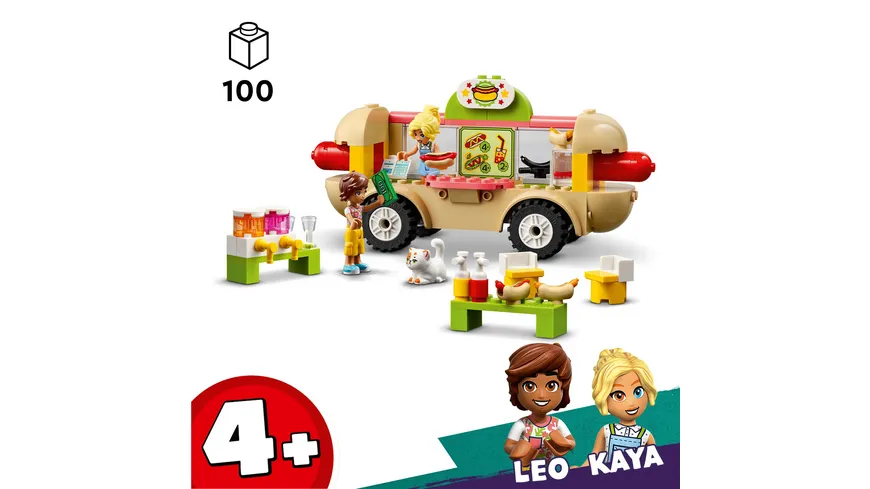 LEGO Friends 42633 Hotdog-Truck Set ab 4 Jahre, Fahrzeug-Spielzeug