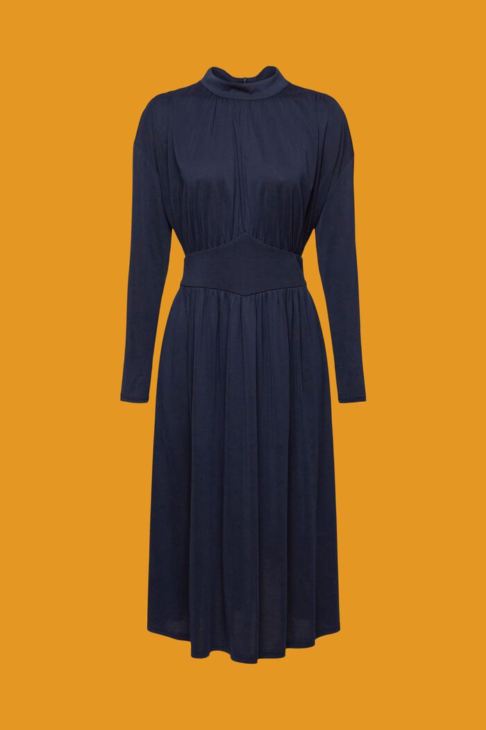 Drapiertes Midikleid