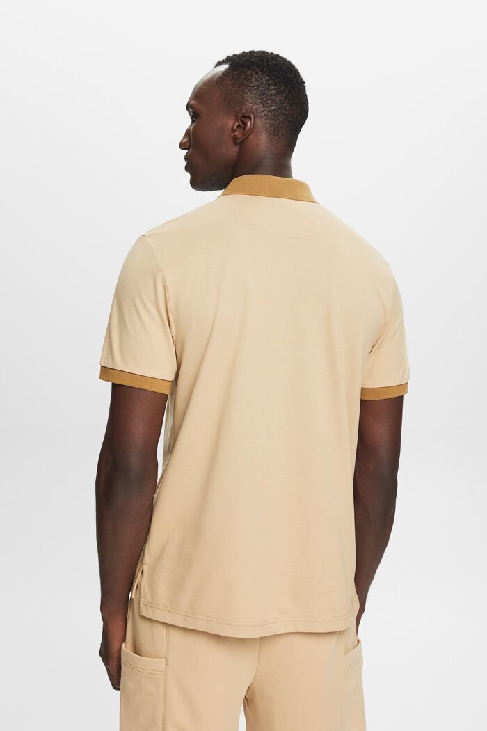 Zweifarbiges Piqué-Poloshirt