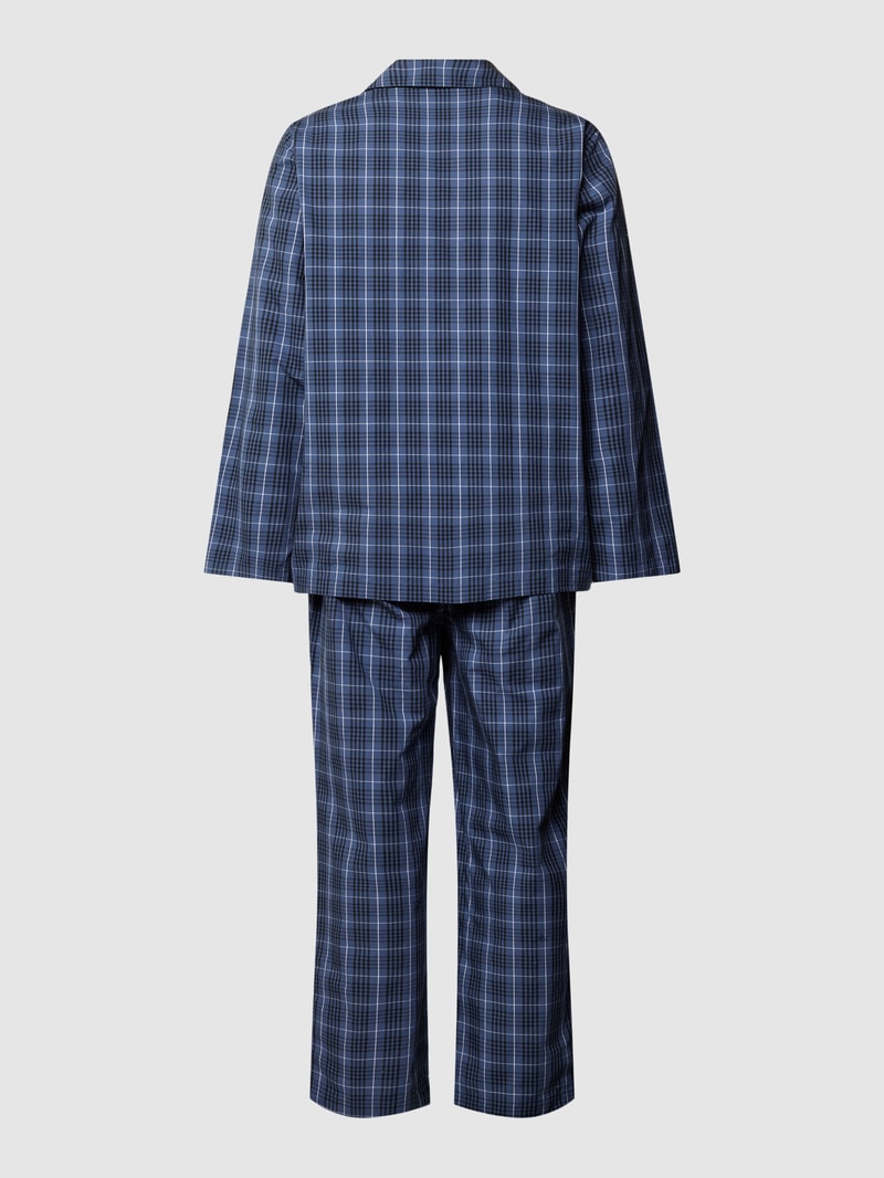 Pyjama mit Karomuster Modell 'Urban' in blau