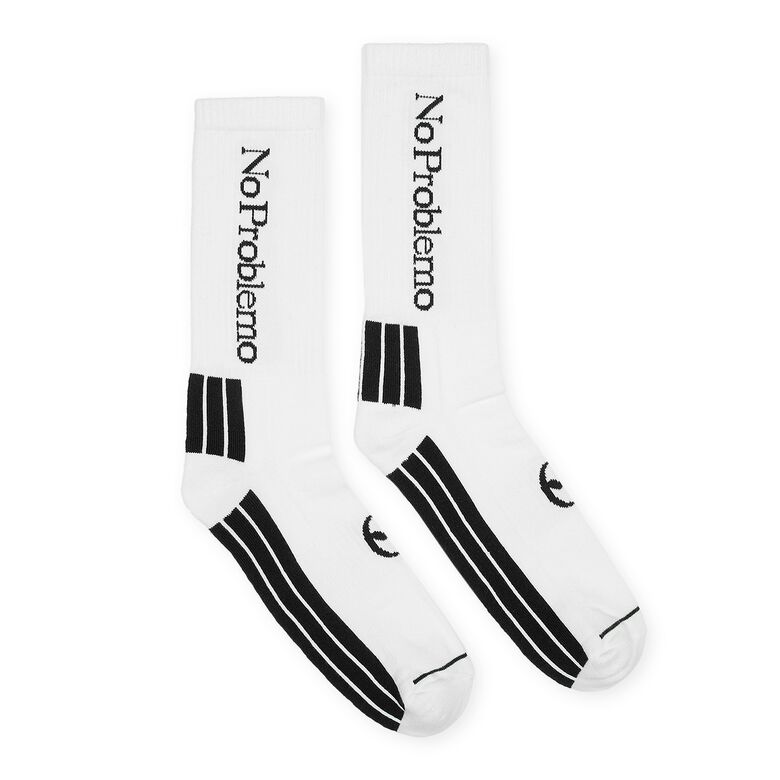 No Problemo Logo Socks white