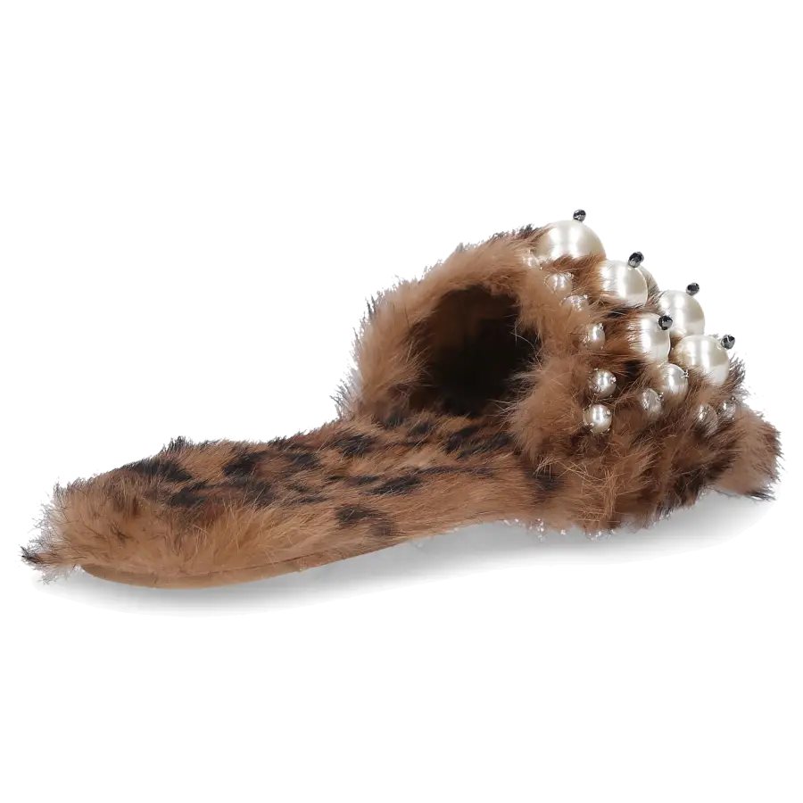 Miu Miu - Schaftsandalen Kaninchenfell - braun