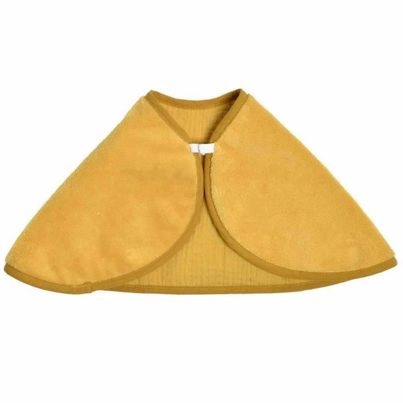 Bavoir d'épaule en gaze de coton et bambou Moutarde 56 x 28 cm jaune