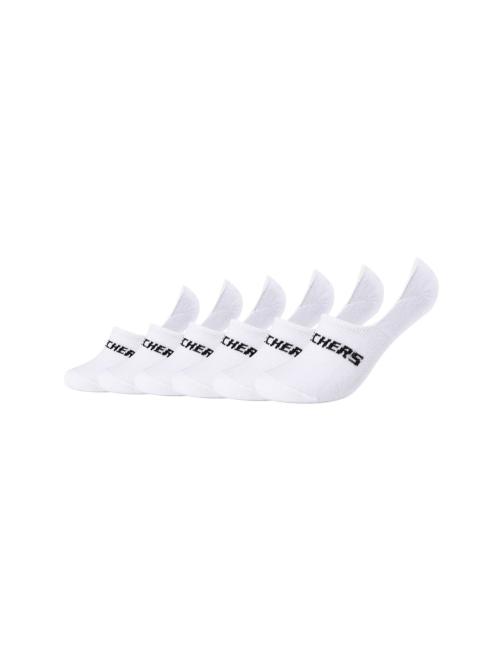 Skechers Füßlinge 6er Pack mesh ventilation in Weiß günstig kaufen