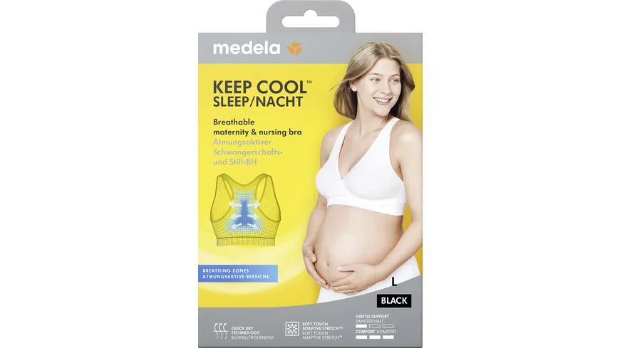Medela Keep Cool™ Schlaf-Bustier schwarz, L schwarz