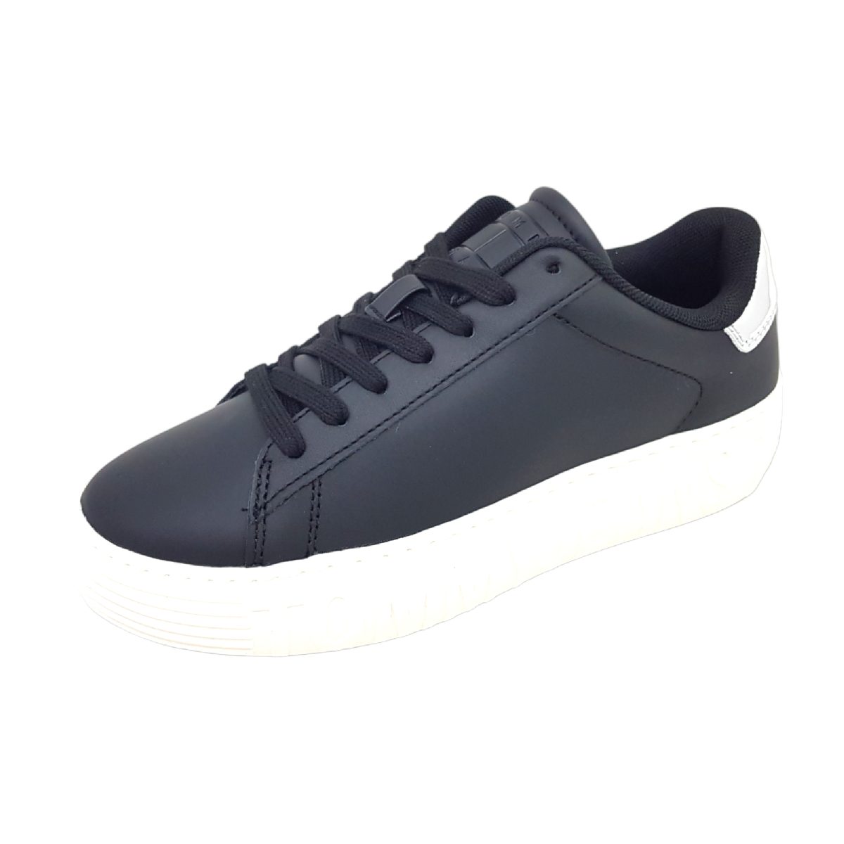 Tommy Hilfiger TJW New Cupsole LEath LC EN0EN02273 Schwarz BDS black/ silver