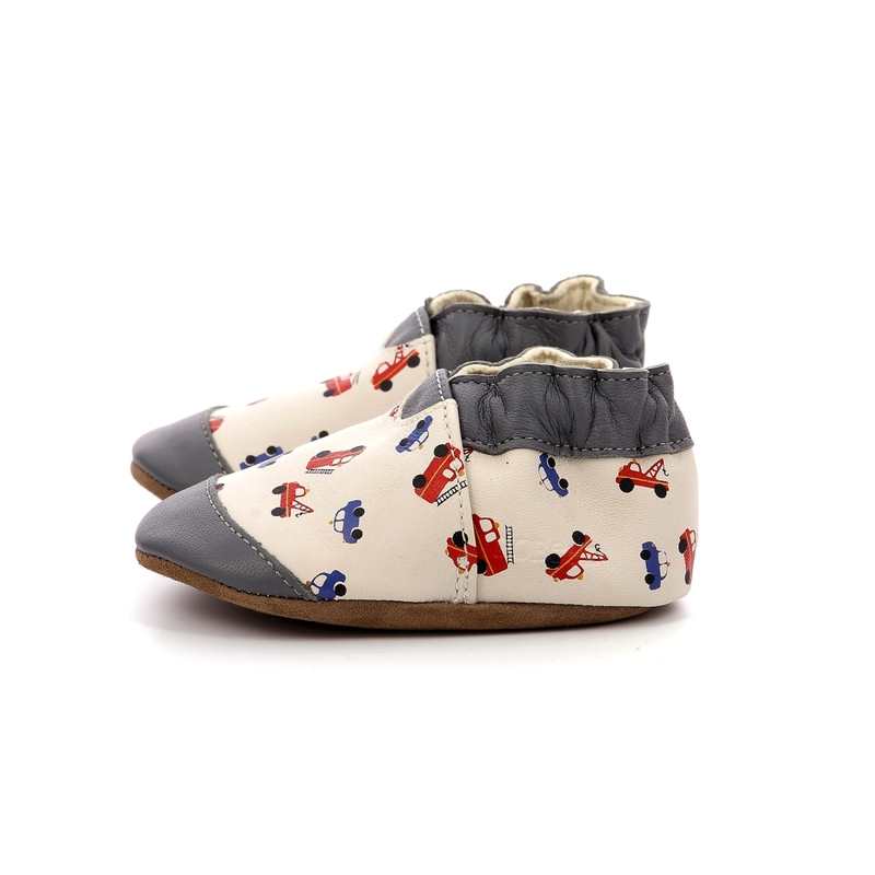 Chaussons cuir tannage vegetal Super Cars