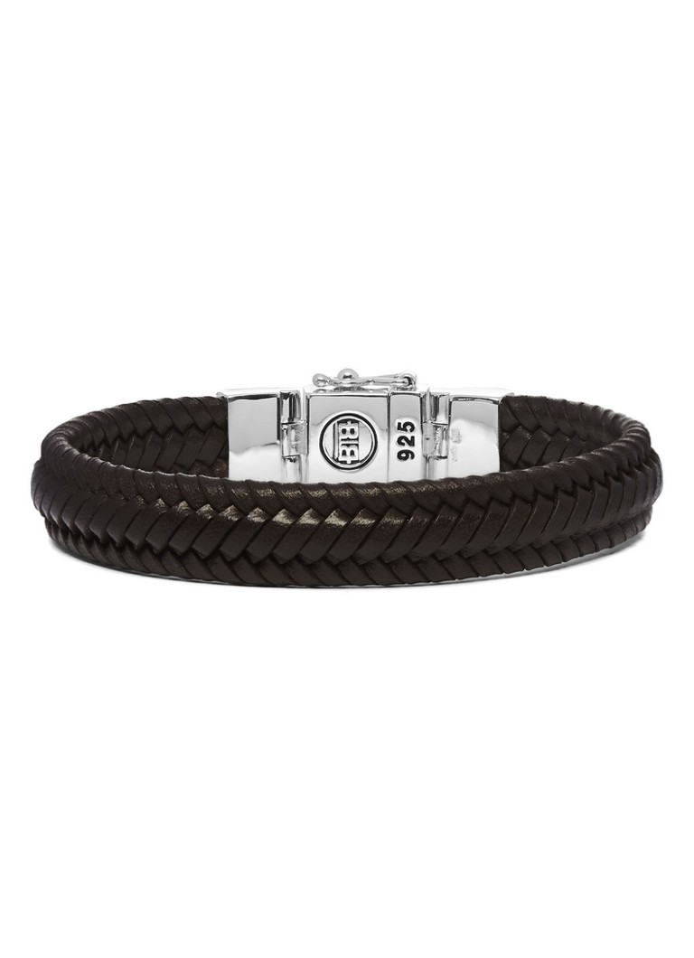 Buddha to Buddha  Edwin Small armband van gevlochten leer