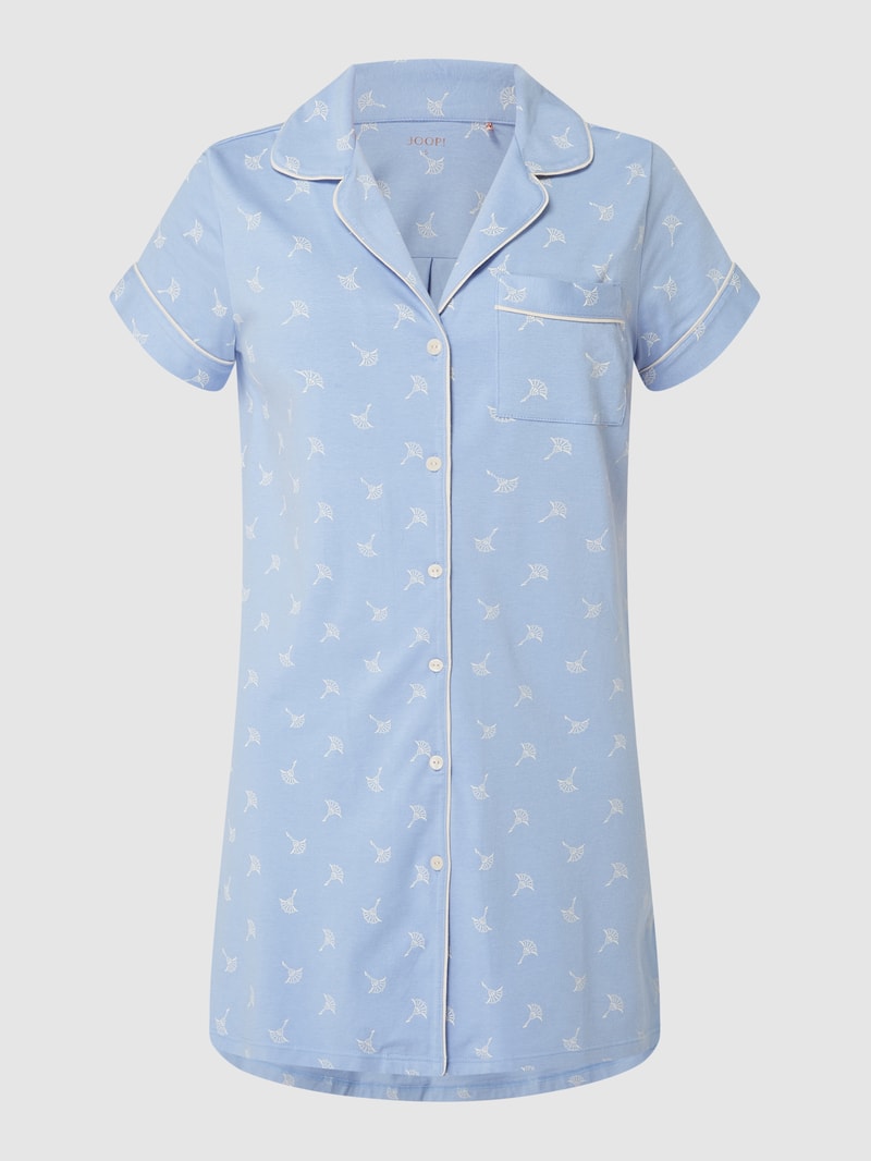 Nachthemd mit Logo-Muster in hellblau