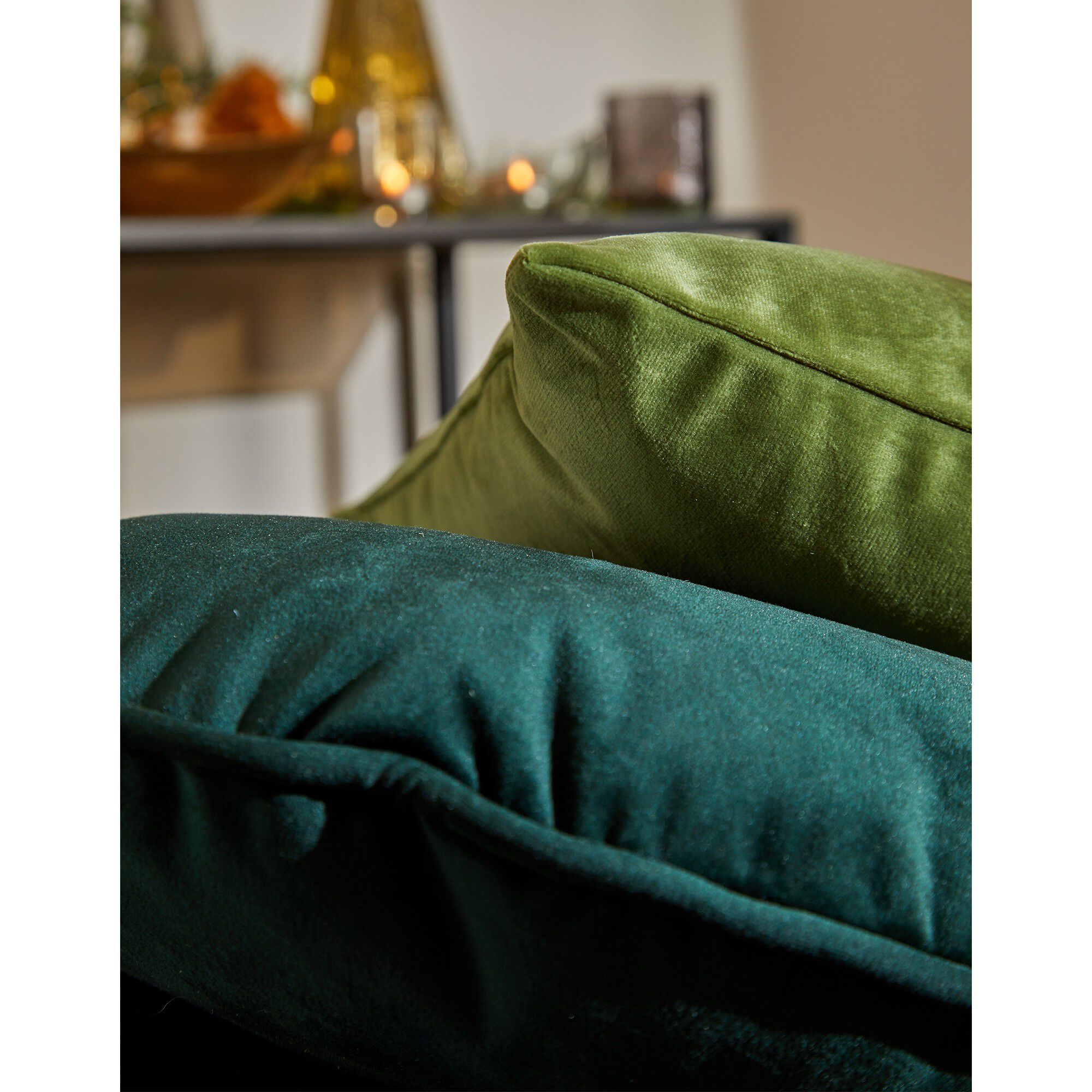Housse coussin en velours uni