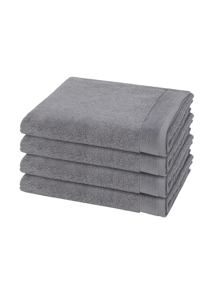 Möve 4 X Handtuch im Set Premium in Stone günstig kaufen 50 x 100 cm