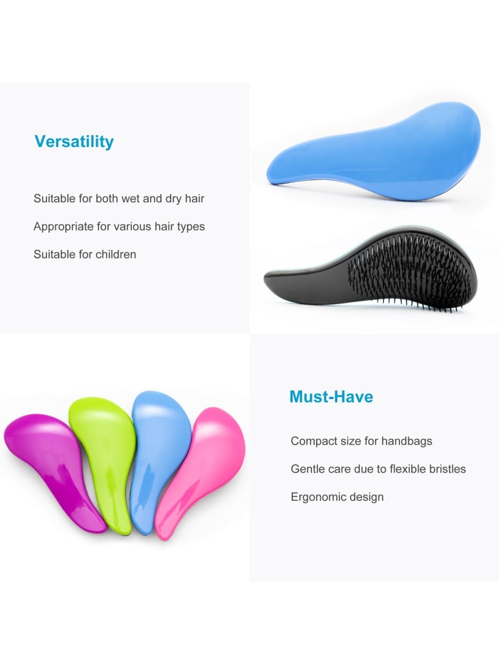Intirilife Haarbürste Mini Bürste Detangler Bürste in Blau günstig kaufen onesize