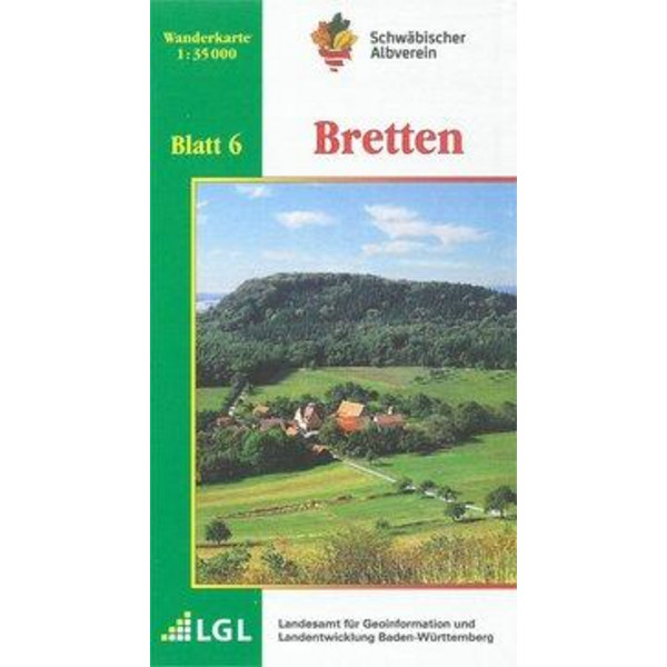Karte des Schwäbischen Albvereins 06 Bretten 1 : 35 000 - Wanderkarte