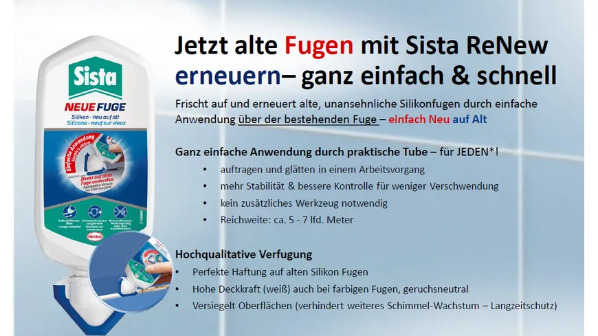 Sista Sanitärsilikon Neue Fuge 80ml 80 ml