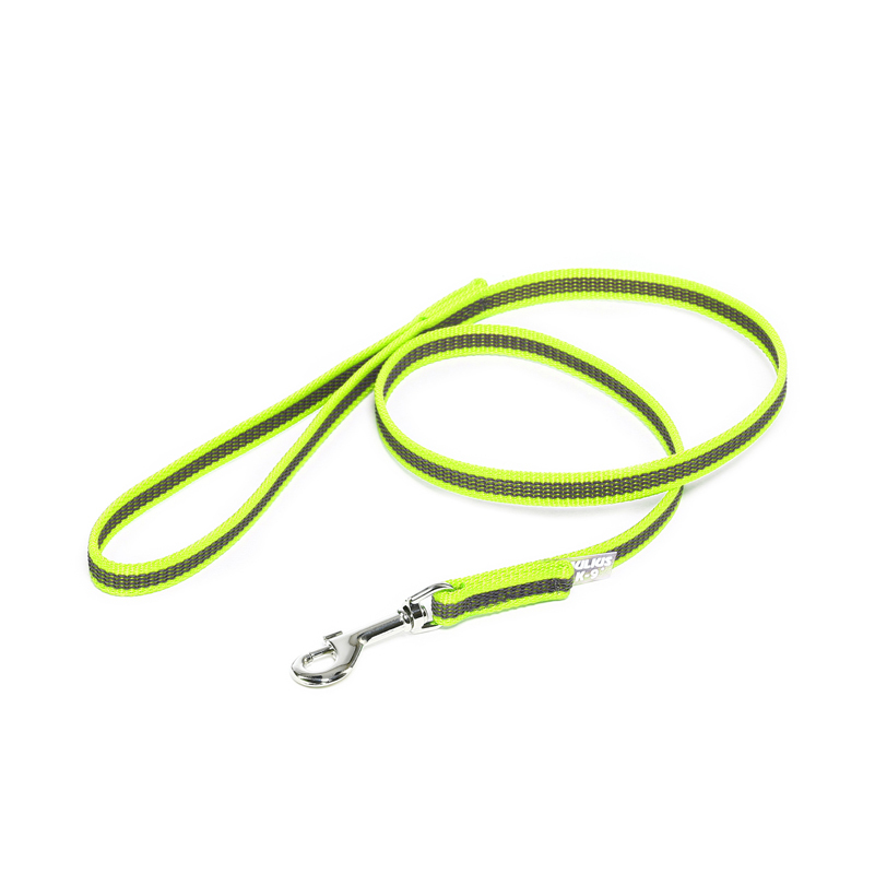 JULIUS-K9 Hundeleinen JULIUS-K9 Führleine 14mm Schlaufe 1 m neon gelb/ grau