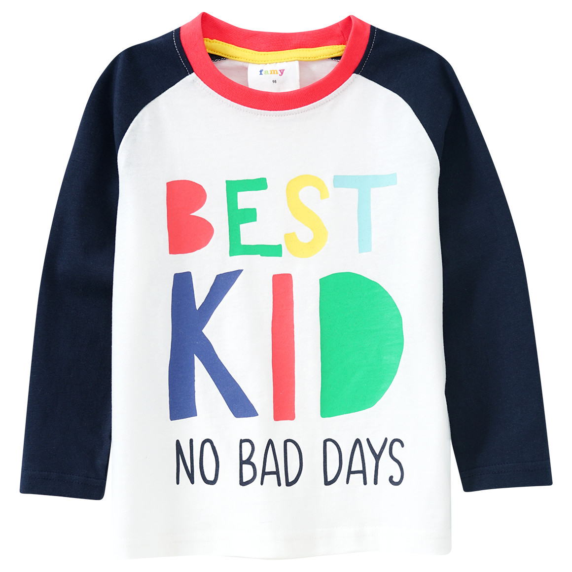 Jungen Langarmshirt mit Message-Print
