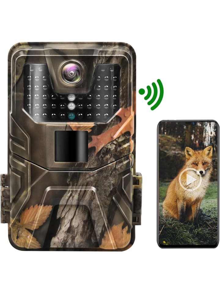 COFI 1453 Wildkamera 30MP 4K mit WLAN & App – Nachtsicht & Bewegungsmelder in Schwarz günstig kaufen onesize